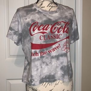Coca-Cola shirt, camouflage gray, shorts sleeves, size XL